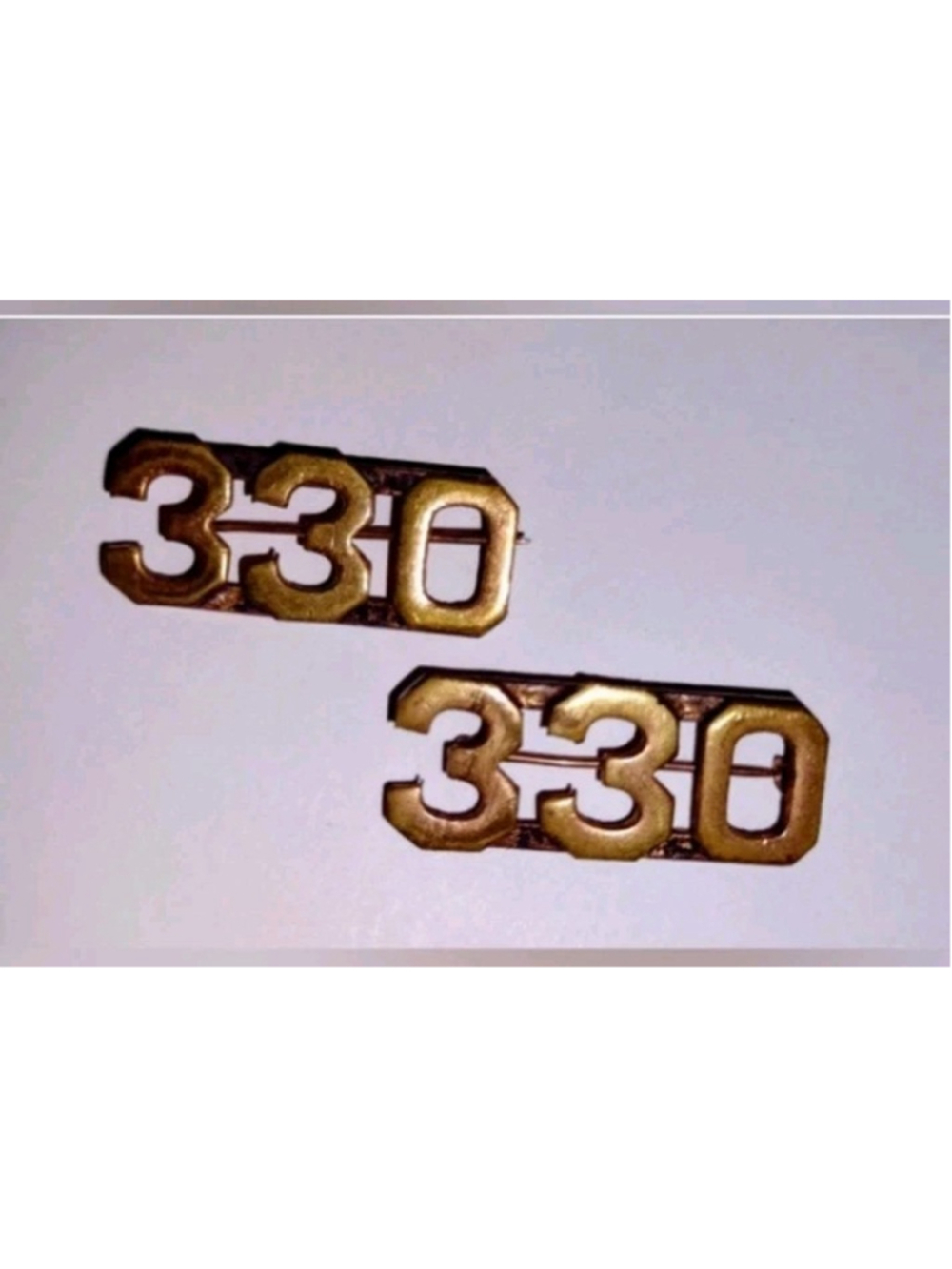 Vintage BRASS 303 Lapel Pins, Pinback, Badge, Police, Military